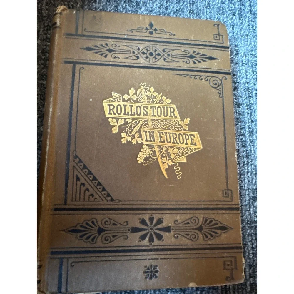 9 Vol Rollo's Tour in Europe Jacob Abbott Antique Book Set John R Anderson NY